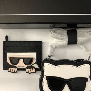 New Karl Lagerfeld Choupette Card Case Crossbody bag NIB Cat